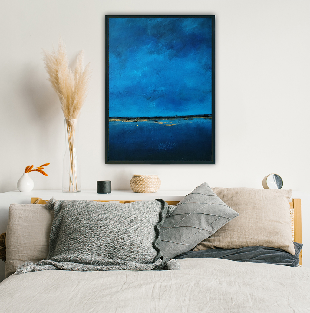 Obraz Akrylowy Brzeg Morski 60 x 80 cm w salonie. Kup obraz do salonu nad komodę Obraz Akrylowy Brzeg Morski 60 x 80 cm w salonie. Kup obraz do salonu nad komodę