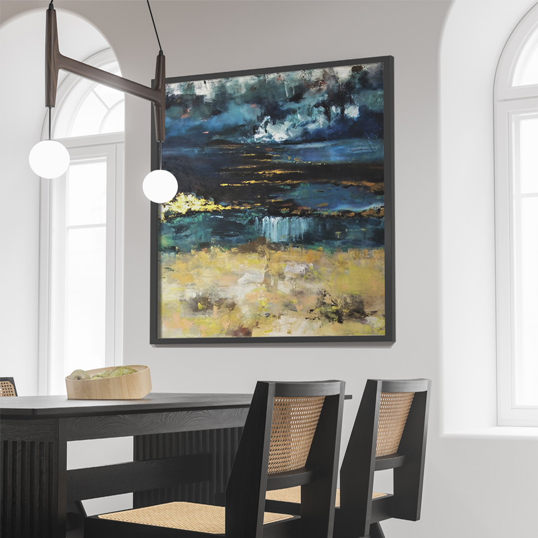 Obraz Akrylowy W Nieznane 100 x 100 cm obraz na ścianę do jadalni Piękny ręcznie malowany obraz na płótnie na ścianie w jadalni