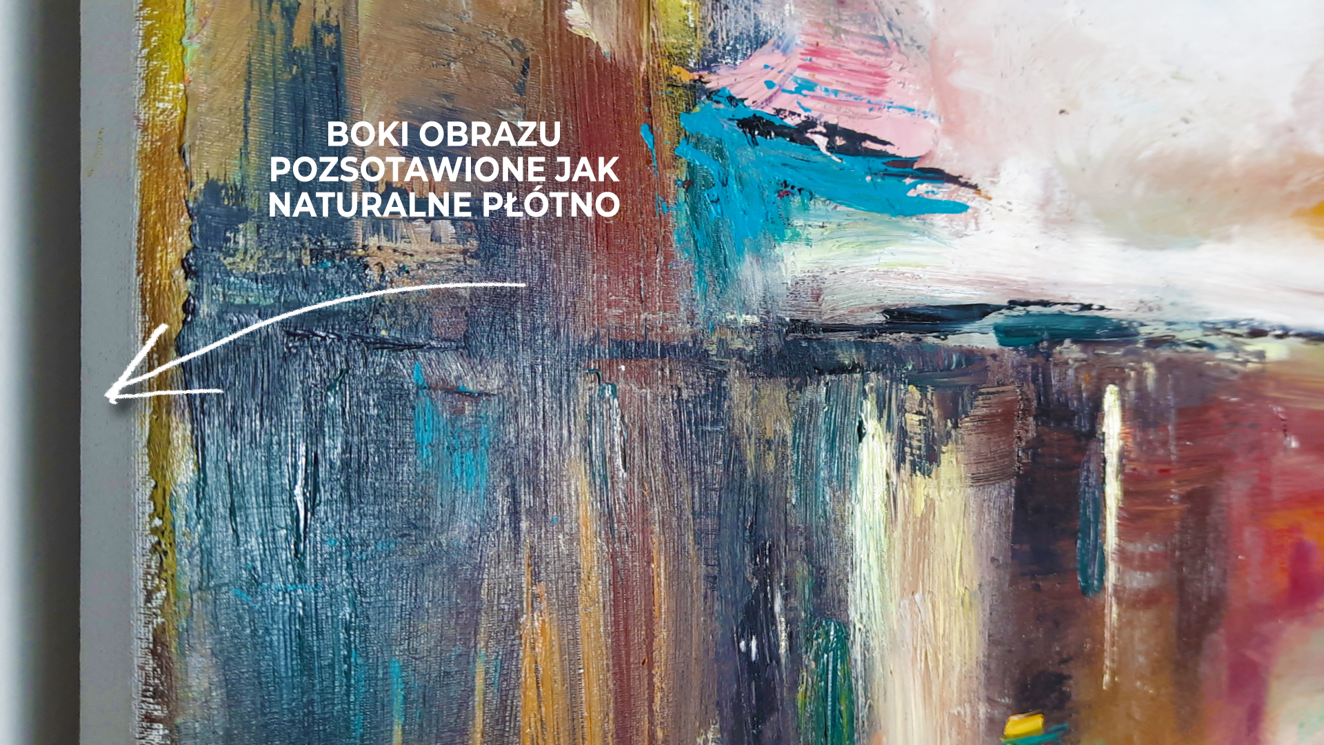Obraz Olejny Nadzieja 50 x 70 cm Detal 1 ręcznie malowane obrazy akrylowe na sprzedaż