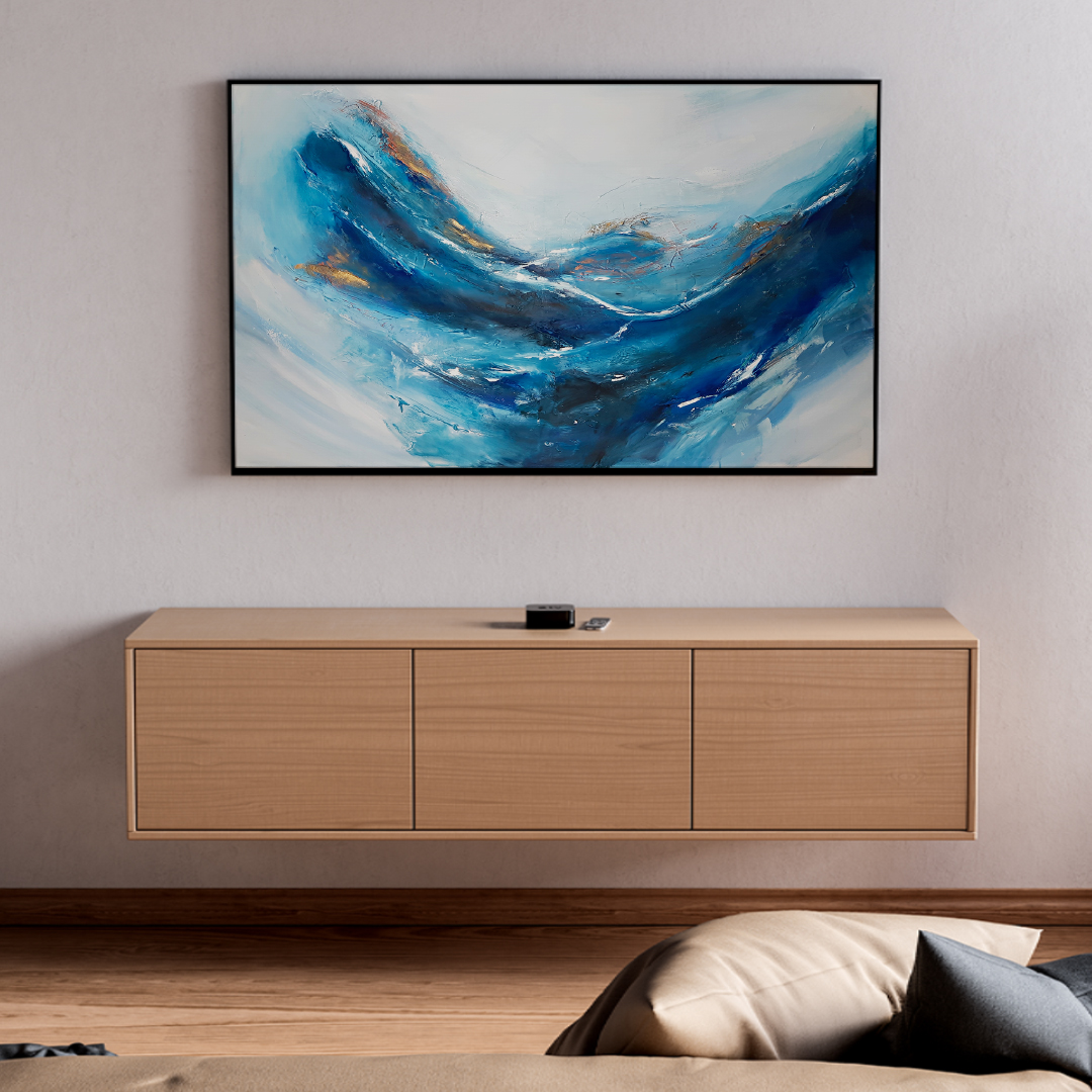 Obraz Akrylowy Podmuch 115 x 75 cm na ścianę nad komodę Abstrakcyjny obraz do salonu. Nowoczesny obraz na ścianę do kupienia online