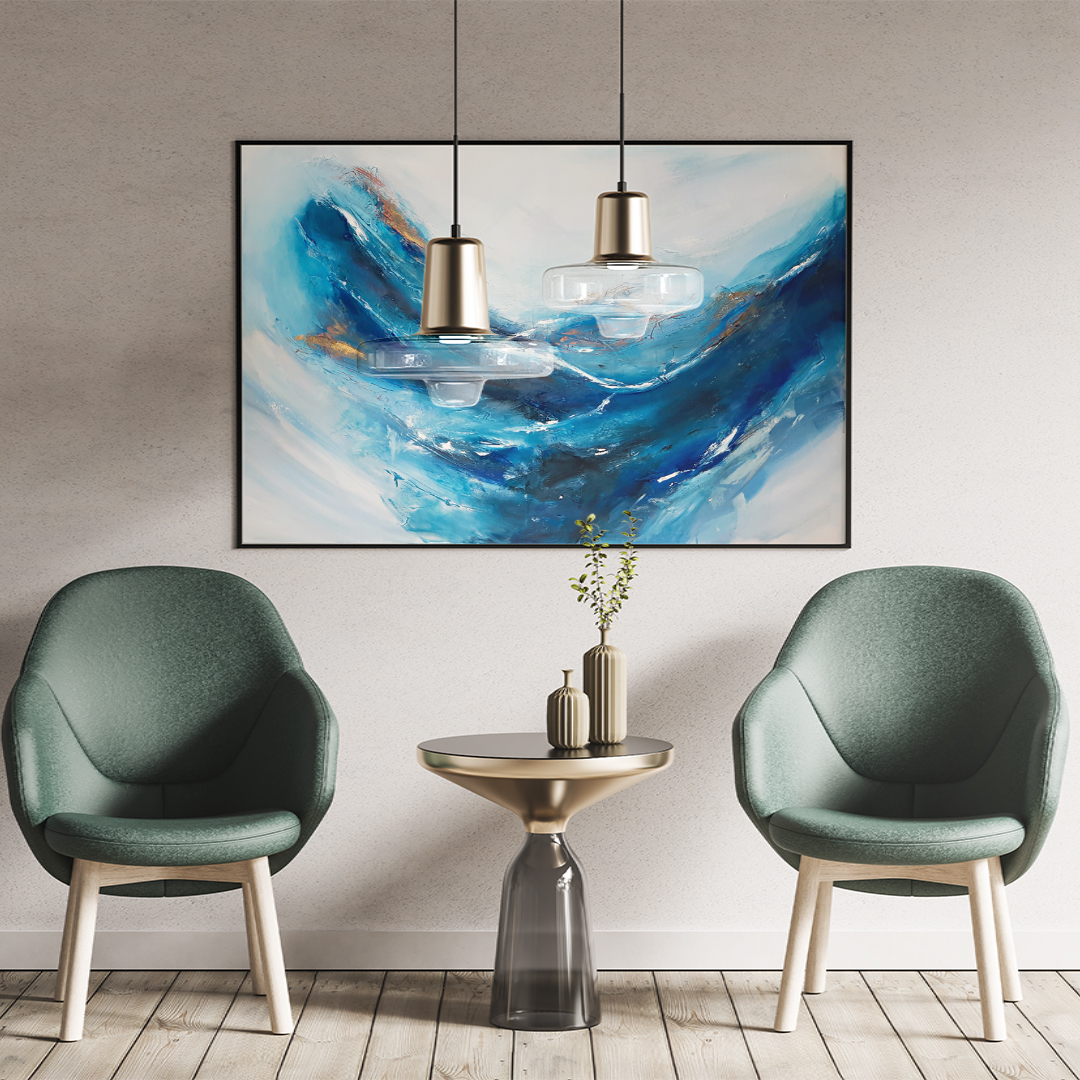 Obraz Akrylowy Podmuch 115 x 75 cm obraz na ścianę do biura i gabinetu Duży ręcznie malowany pejzaż morski krajobraz. Obraz morski pejzaż online. Obrazy do salonu, sypialni. Galeria sztuki online z obrazami do kupienia.