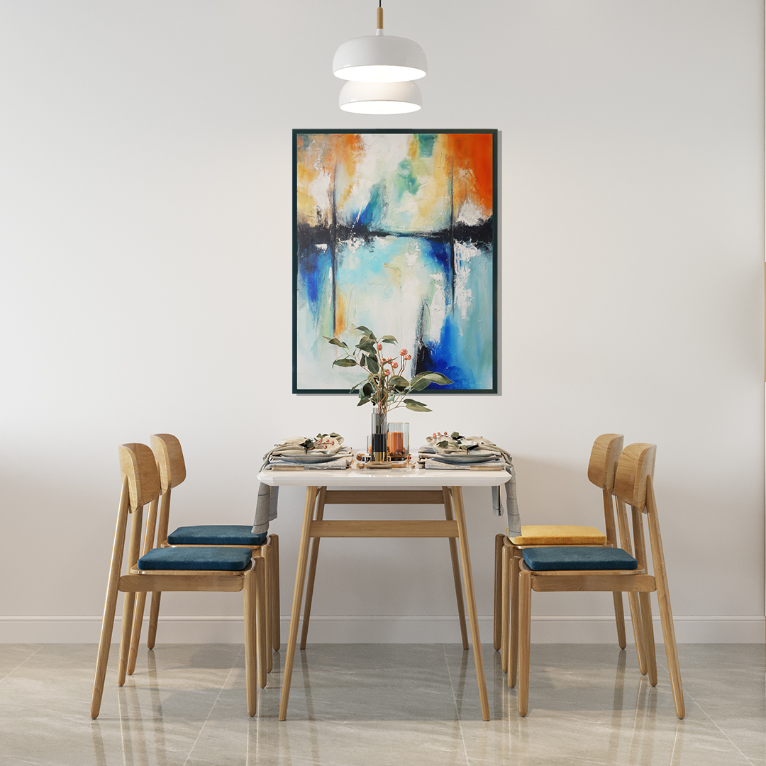 Obraz Akrylowy Port Morski 70 x 90 cm obraz do jadalni Abstrakcyjny obraz do jadalni