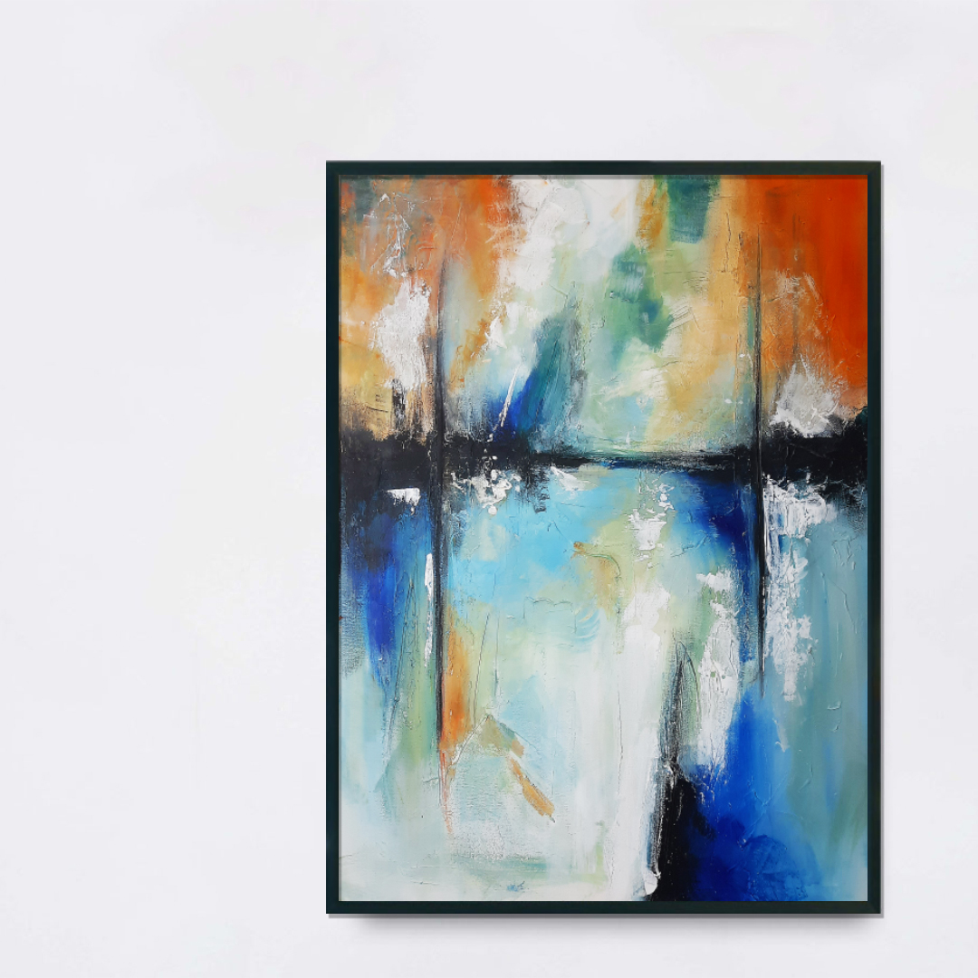 Obraz Akrylowy Port Morski 70 x 90 cm obraz na białej ścianie ręcznie malowane obrazy akrylowe na sprzedaż