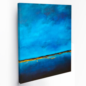Pionowy – “Brzeg Morski”- Abstrakcyjny Ręcznie Malowany Obraz do Salonu Sypialni Biura Nowoczesny Abstrakcyjny Obraz