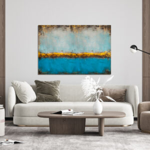 Poziomy – “Jezioro” – Zamów Ręcznie Malowany Obraz Akrylowy na Ścianę do Salonu Sypialni Biura Gabinetu
