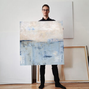 Kwadratowy – “Mgła” – Duży Obraz Akrylowy do Salonu do Powieszania na Ścianie Obraz do Wnętrza