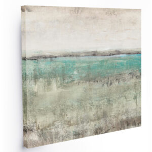 Poziomy – “Turkusowe Morze” – Autorski Nowoczesny Obraz do Salonu Obraz na Ścianę do Domu Mieszkania Biur