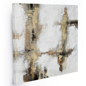 Kwadratowy – “Złoty Deszcz” – Ręcznie Malowane Obrazy do Salonu Autorskie Obrazy Malowane do Salonu