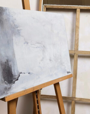 “Szary Abstrakt” – Ręcznie Malowane Obrazy do Salonu Autorskie Obrazy Malowane do Salonu