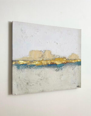 “Morski Blask Abstrakcja” – Ręcznie Malowane Obrazy do Salonu Autorskie Obrazy Malowane do Salonu
