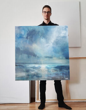 “Blask Nieba” – Ręcznie Malowane Obrazy do Salonu Autorskie Obrazy Malowane do Salonu