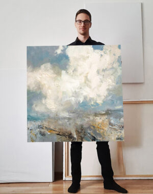 “Morski Dynamizm” – Ręcznie Malowane Obrazy do Salonu Autorskie Obrazy Malowane do Salonu