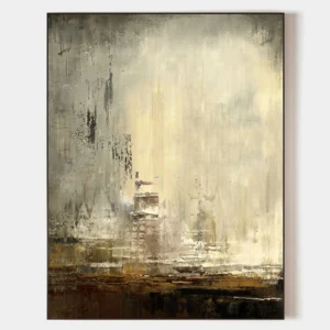 “Deszcz na Morzu” – Ręcznie Malowane Obrazy na Płótnie do Powieszenia na Ścianę