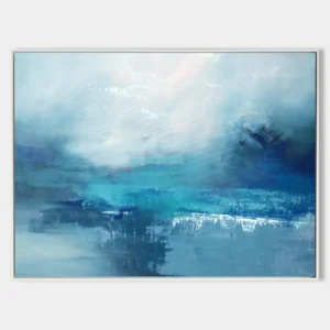 "Błękit Morski" – Ręcznie Malowane Obrazy na Płótnie do Powieszenia na Ścianę