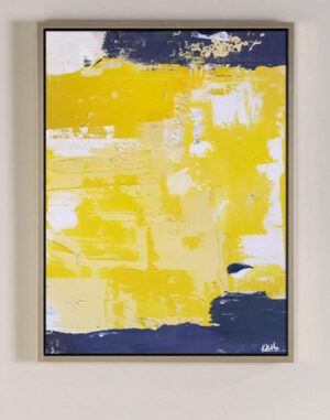 “Abstrakt Yellow” – Ręcznie Malowane Obrazy do Salonu Autorskie Obrazy Malowane do Salonu