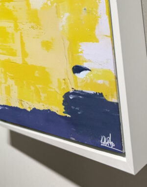 “Abstrakt Yellow” – Ręcznie Malowane Obrazy do Salonu Autorskie Obrazy Malowane do Salonu