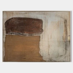"Brown-Beige" – Ręcznie Malowane Obrazy na Płótnie do Powieszenia na Ścianę