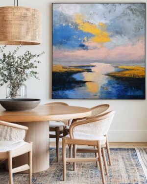 Dark_Blue_Sea_and_Sunset_Oil_Painting_Blue_Seaside_Textured_Wall_Art_Modern_Blue_Abstract_Fine_Art_1200x1500